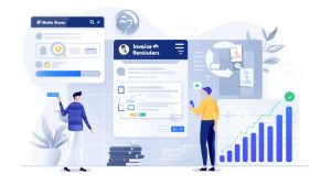 Visual showing automated invoice reminders increasing revenue through timely payment follow-ups